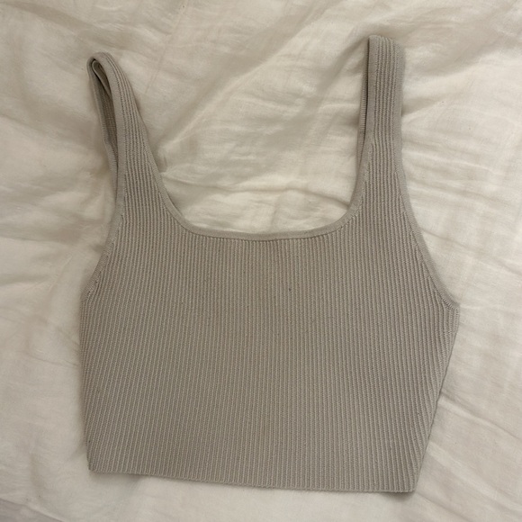 Babaton Sculpt Knit Squareneck Cropped Tank - Picture 5 of 6